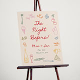 "pasta party" - Wedding Party Signs in Gnocchi by Creo Study - In Use