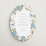 "Garden Love" - Wedding Party Signs in Periwinkle by Susan Moyal - Front