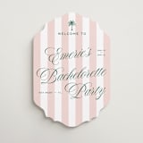 "Palm Stripes" - Wedding Party Signs in Taffy by Susan Zinader - Front