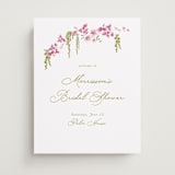 "Cascading Florals Branch" - Wedding Party Signs in Chartreuse by Tamara Hilje - Front
