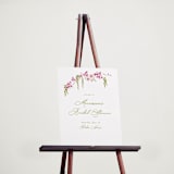 "Cascading Florals Branch" - Wedding Party Signs in Chartreuse by Tamara Hilje - In Use