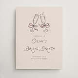 "Bubbly Brunch" - Wedding Party Signs in Rose by Pixel and Hank - Front
