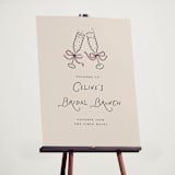 "Bubbly Brunch" - Wedding Party Signs in Rose by Pixel and Hank - In Use