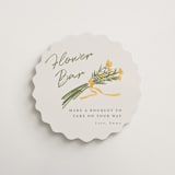 "Pencil Bouquet" - Wedding Party Signs in Cream by Adelyn T. - Front