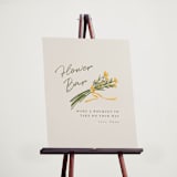 "Pencil Bouquet" - Wedding Party Signs in Cream by Adelyn T. - In Use