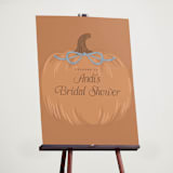 "Pumpkins + Bows" - Wedding Party Signs in Cornflower by Laura Hankins - In Use