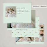 "The More, the Merrier" - Holiday Birth Announcement Cards in Golden by Carolyn MacLaren - Back of Card Options