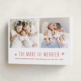 "The More, the Merrier" - Holiday Birth Announcement Cards in Snowflake by Carolyn MacLaren - Folded Card