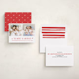 "The More, the Merrier" - Holiday Birth Announcement Cards in Snowflake by Carolyn MacLaren - Assembled