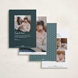 "Littlest Christmas" - Holiday Birth Announcement Cards in Frost by Brooke Chandler - Back of Card Options