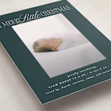 "Littlest Christmas" - Holiday Birth Announcement Cards in Frost by Brooke Chandler - Detail