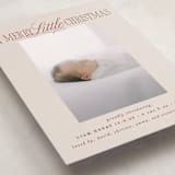 "Littlest Christmas" - Holiday Birth Announcement Cards in Cinnamon by Brooke Chandler - Detail