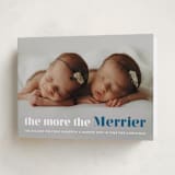 "a merry addition" - Holiday Birth Announcement Cards in Night Sky by Liz Conley - Folded Card