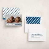 "a merry addition" - Holiday Birth Announcement Cards in Night Sky by Liz Conley - Assembled