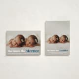 "a merry addition" - Holiday Birth Announcement Cards in Night Sky by Liz Conley - Photo Orientation Options
