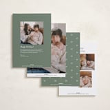 "our precious gift" - Holiday Birth Announcement Cards in Spruce by Carolyn Nicks - Back of Card Options