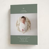 "our precious gift" - Holiday Birth Announcement Cards in Spruce by Carolyn Nicks - Folded Card