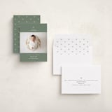 "our precious gift" - Holiday Birth Announcement Cards in Spruce by Carolyn Nicks - Assembled