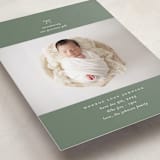 "our precious gift" - Holiday Birth Announcement Cards in Spruce by Carolyn Nicks - Detail