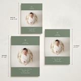 "our precious gift" - Holiday Birth Announcement Cards in Spruce by Carolyn Nicks - Formats Available