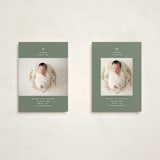 "our precious gift" - Holiday Birth Announcement Cards in Spruce by Carolyn Nicks - Photo Orientation Options
