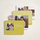 "Brighter Side" - Holiday Birth Announcement Cards in Citron by Amy Kross - Back of Card Options
