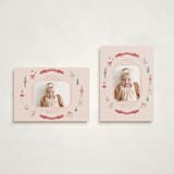 "Festive Dreams" - Holiday Birth Announcement Cards in Candy Cane by Teju Reval - Photo Orientation Options
