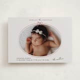 "More joy" - Holiday Birth Announcement Cards in Berry by Maja Cunningham - Front