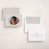 "More joy" - Holiday Birth Announcement Cards in Berry by Maja Cunningham - Assembled