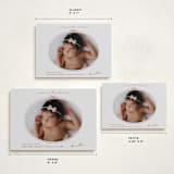 "More joy" - Holiday Birth Announcement Cards in Berry by Maja Cunningham - Formats Available