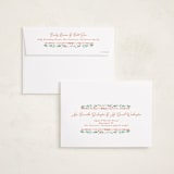 "Merry Little Christmas Greenery" - Holiday Birth Announcement Cards in Tangerine by Alethea and Ruth - FREE Recipient Addressing