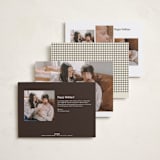 "News" - Holiday Birth Announcement Cards in Champagne by Jenna Holcomb - Back of Card Options