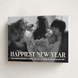 "News" - Holiday Birth Announcement Cards in Champagne by Jenna Holcomb - Folded Card