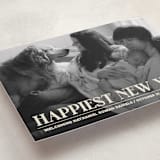 "News" - Holiday Birth Announcement Cards in Champagne by Jenna Holcomb - Detail