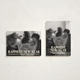 "News" - Holiday Birth Announcement Cards in Champagne by Jenna Holcomb - Photo Orientation Options