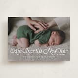 "Our Merry Little Christmas" - Holiday Birth Announcement Cards in Sugar by Jenna Holcomb - Front