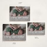 "Our Merry Little Christmas" - Holiday Birth Announcement Cards in Sugar by Jenna Holcomb - Formats Available