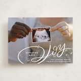 "Expecting More Joy" - Holiday Birth Announcement Cards in Starlight by Alethea and Ruth - Front