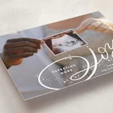 "Expecting More Joy" - Holiday Birth Announcement Cards in Starlight by Alethea and Ruth - Detail