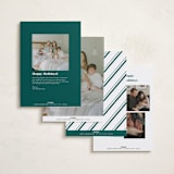 "a merry addition" - Holiday Birth Announcement Cards in Spruce by Liz Conley - Back of Card Options