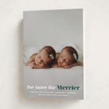 "a merry addition" - Holiday Birth Announcement Cards in Spruce by Liz Conley - Folded Card