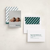 "a merry addition" - Holiday Birth Announcement Cards in Spruce by Liz Conley - Assembled