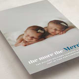 "a merry addition" - Holiday Birth Announcement Cards in Night Sky by Liz Conley - Detail