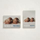 "a merry addition" - Holiday Birth Announcement Cards in Night Sky by Liz Conley - Photo Orientation Options