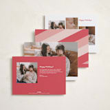 "Christmas Baby" - Holiday Birth Announcement Cards in Cranberry by Jen Banks - Back of Card Options