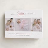 "Christmas Baby" - Holiday Birth Announcement Cards in Cranberry by Jen Banks - Folded Card
