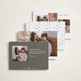 "Awaits" - Holiday Birth Announcement Cards in Forest by Blustery August - Back of Card Options