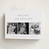 "Awaits" - Holiday Birth Announcement Cards in Forest by Blustery August - Folded Card