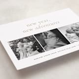 "Awaits" - Holiday Birth Announcement Cards in Ink by Blustery August - Detail