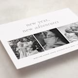 "Awaits" - Holiday Birth Announcement Cards in Forest by Blustery August - Detail